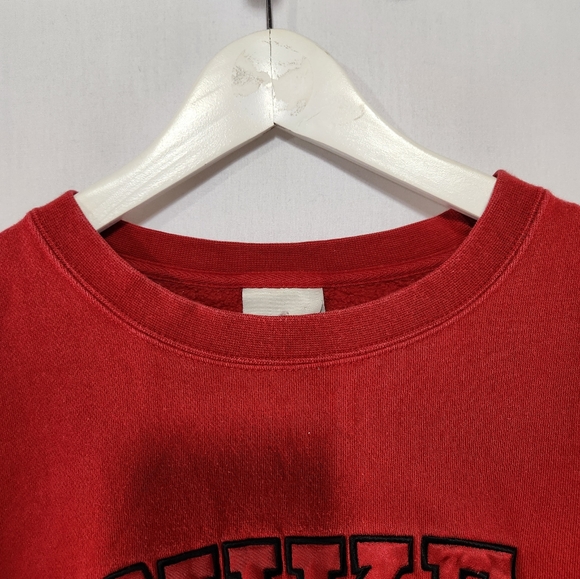 Vtg NIKE Silver Label Red Crewneck Cotton Blend Sweatshirt Made in Canada sz XL - Picture 3 of 6